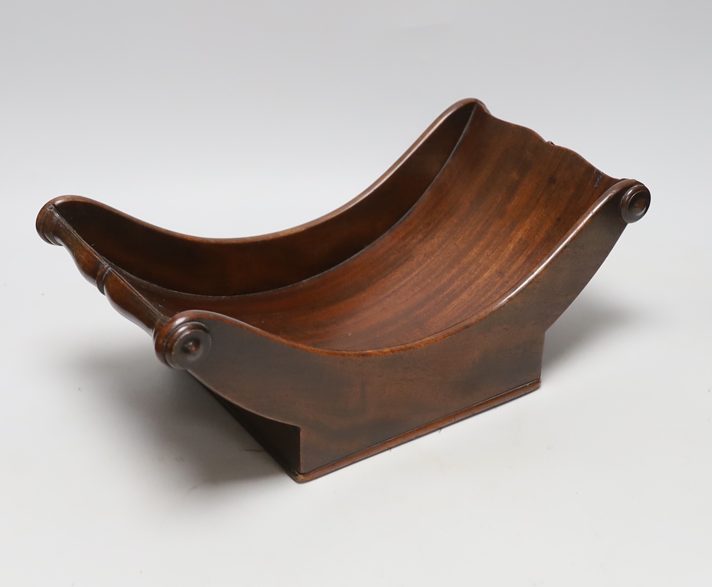 An early 20th century mahogany cheese stand, 37cm wide